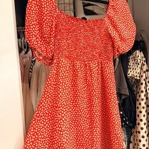 RESA Red and White Floral Mini Dress